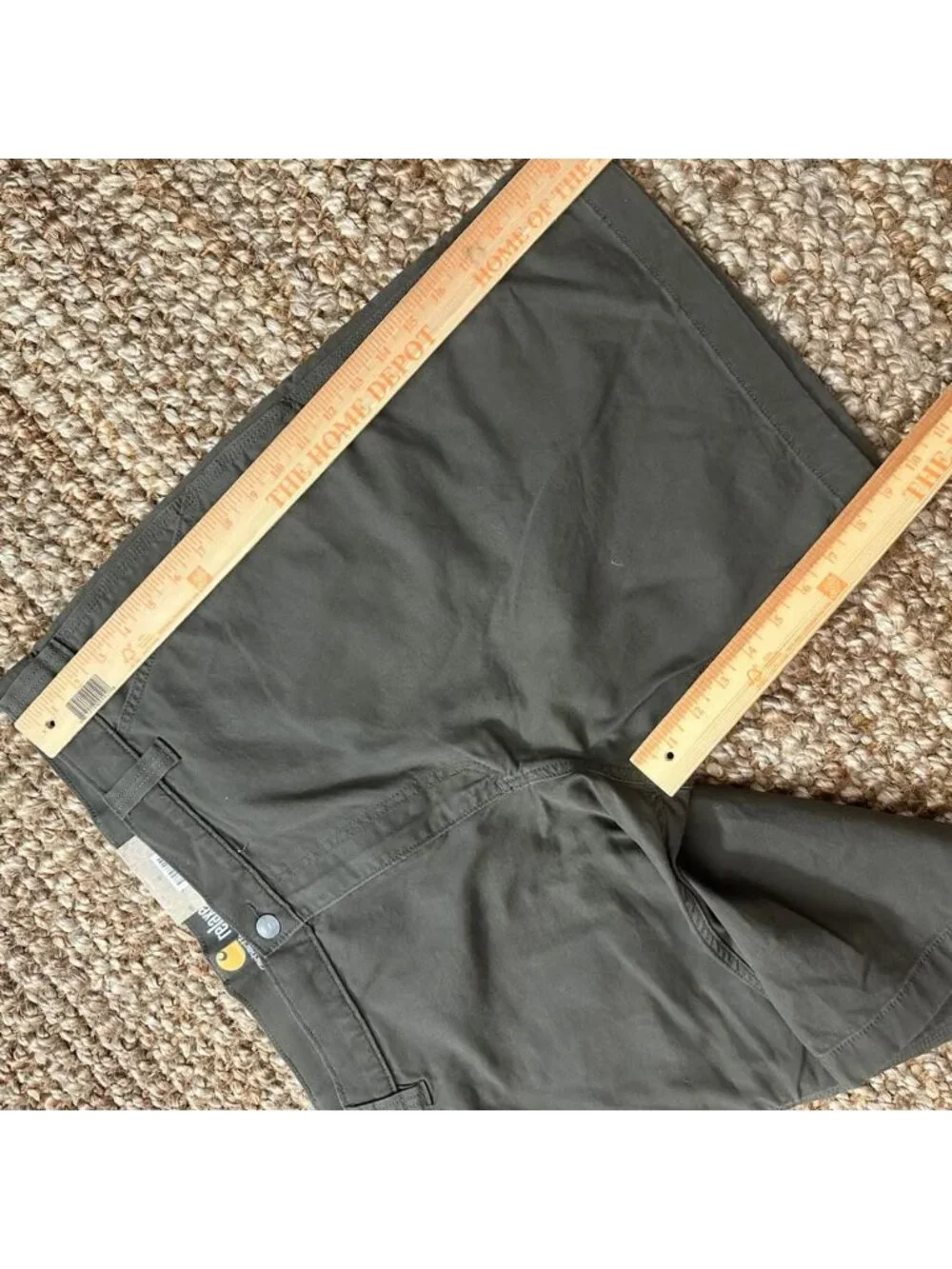 NWT Carhartt Rugged Flex Rigby Shorts Men's 40x10 Olive Green Cell Phone Pocket